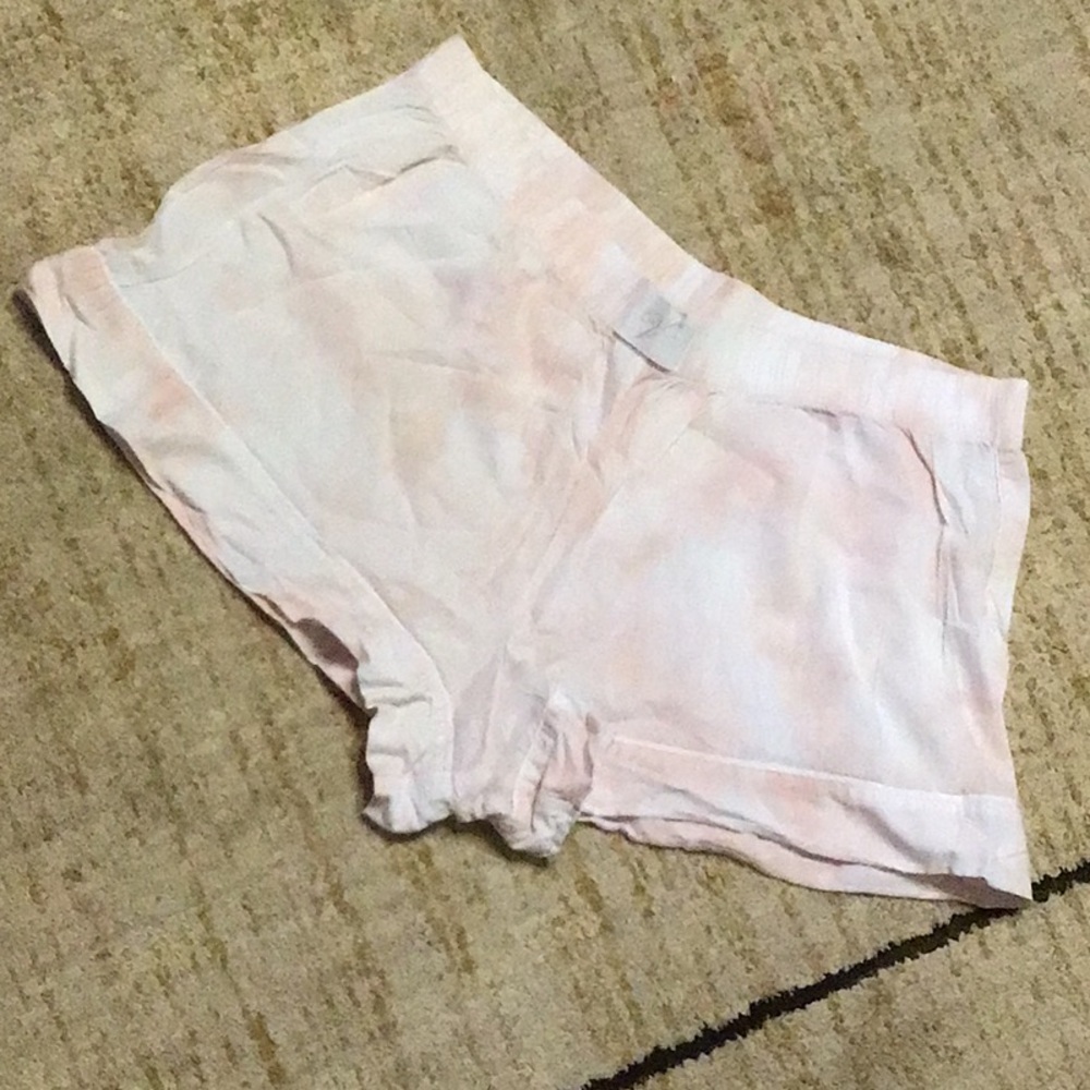 VS Light Pink Tie-Dye Pajama Shorts